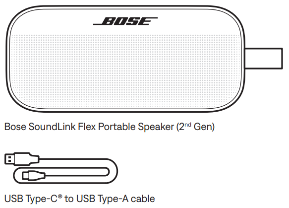 Bose SoundLink Flex Portable Speaker (2nd Gen)-WHAT’S IN THE BOX